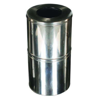C 308 – Çift Kapaklı Paslanmaz Atık Çöp Kovası