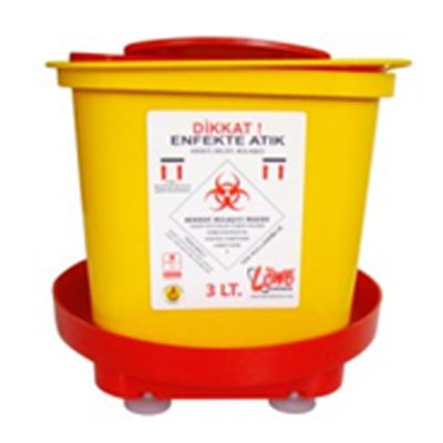 3 lt. Tıbbi Atık Kutusu (Sabitleştiricili)