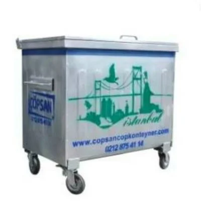 800 lt. Galvaniz Çöp Konteyneri