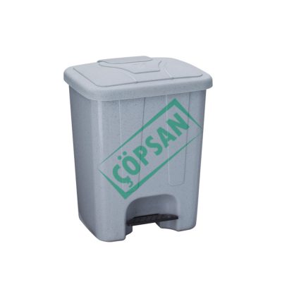 25 lt. Köşeli Pedallı Plastik Çöp Kovası