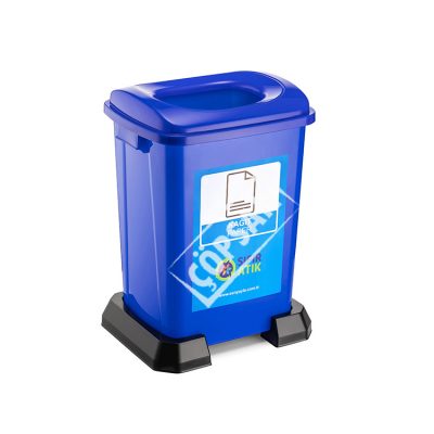 50 Lt Plastik Kağıt Sıfır Atık Geri Dönüşüm Kutusu